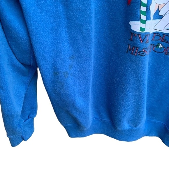 Vintage Crewneck Sweatshirt Teddy Bears Candy Cane - Picture 3 of 7